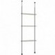 Deuba - Estantería para baño, telescópica, estante lavadora cuarto de baño, acero cromado, hasta 270 cm