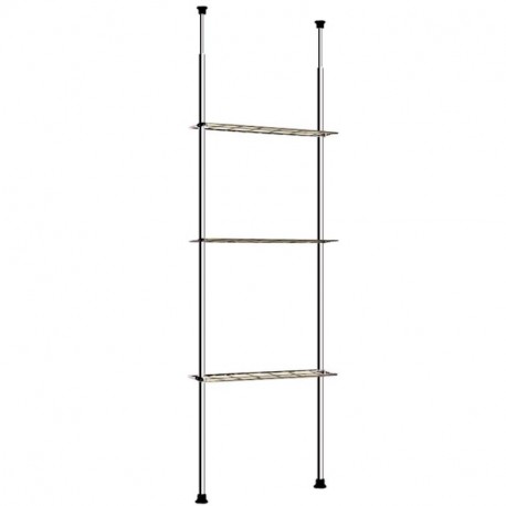 Deuba - Estantería para baño, telescópica, estante lavadora cuarto de baño, acero cromado, hasta 270 cm