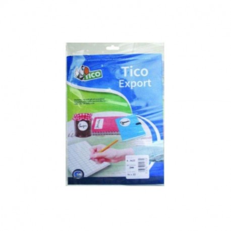 Tico 947914 - Pack de 10 hojas de etiquetas adhesivas, color blanco