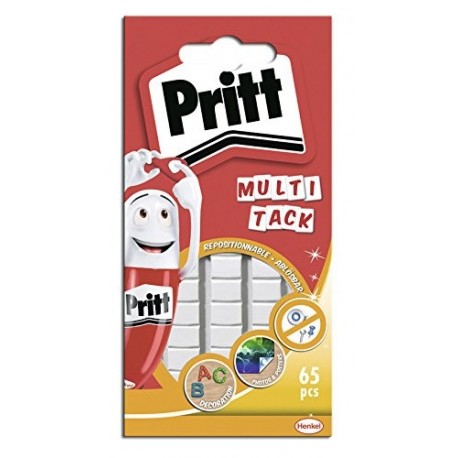 Pritt Multitack, 65 masillas adhesivas multiusos, removible y reutilizable