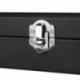 SONGMICS Caja Joyero, Bandejas para Joyas, con Tapa de Cristal y Candado, con 24 Compartimientos, Negro, JDS303