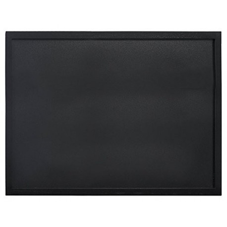 Securit Woody - Pizarra de pared enmarcada 60 x 80 cm, vinilo, para tiza y rotulador de pizarra , color negro