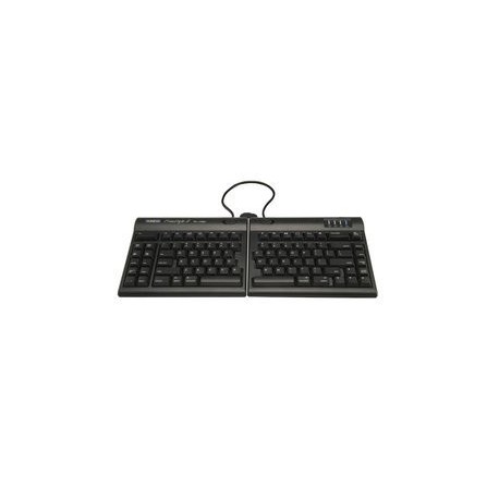 R-Go Tools Kinesis Freestyle2 keyboard MAC QWERTY 9 inch - Teclado USB, Universal, QWERTY, Alámbrico, Negro, De plástico 