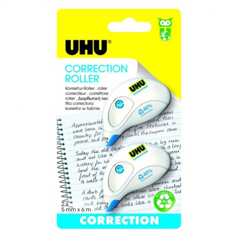 Uhu 50710-2 rodillos correctores, 5 mm, 6 metros