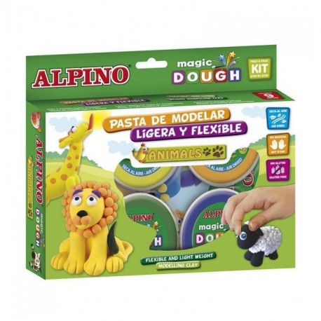 Alpino DP000139 - Caja de 6 botes de pasta blanda 40 g , multicolores