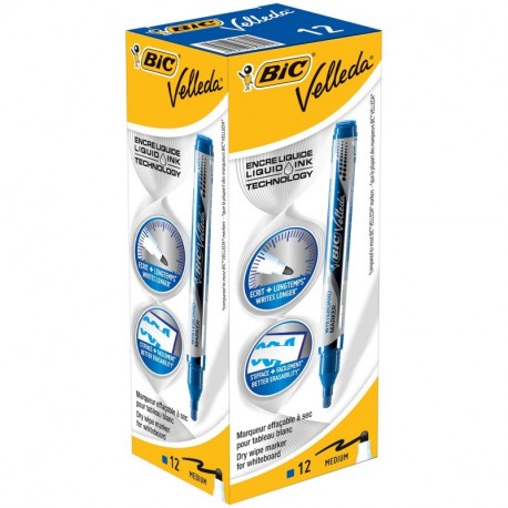 Bic Az 902087 - Marc Velleda Tinta Liquida, paquete de 12 unidades