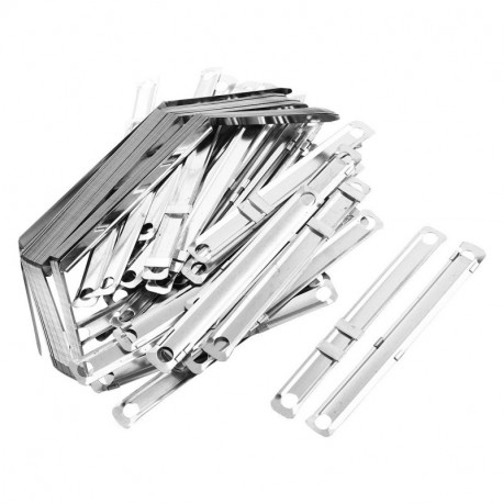 sourcingmap a12101800ux0509 - 40 Dientes de metal para Archivos con Sujetadores de papel, Gris Silver Tone 