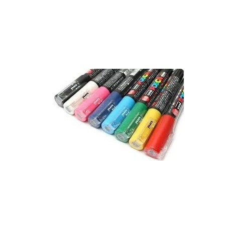 POSCA PC-1M ART MARKER PENS "PACK OF 8" Assorted Colours