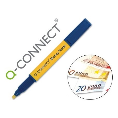 Q-Connect Rotulador Money Tester Pen Para Detectar Billetes Falsos