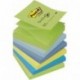 Post-it Pack 6 Blocs Notes Z-Notes Colores Fantasía verde pastel, azul clielo, azul oscuro, amarillo neón, azul ultra, verde 