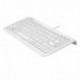 Perixx PERIBOARD-407 Mini Teclado USB Español - Teclas Tipo Chiclet - Color Piano Blanco