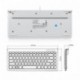 Perixx PERIBOARD-407 Mini Teclado USB Español - Teclas Tipo Chiclet - Color Piano Blanco