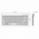 Perixx PERIBOARD-407 Mini Teclado USB Español - Teclas Tipo Chiclet - Color Piano Blanco