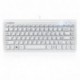 Perixx PERIBOARD-407 Mini Teclado USB Español - Teclas Tipo Chiclet - Color Piano Blanco