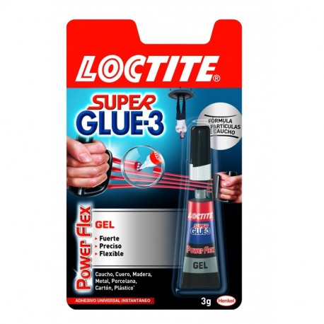 Loctite Super Glue-3 PowerFlex, adhesivo universal instantáneo, flexible, 3gr