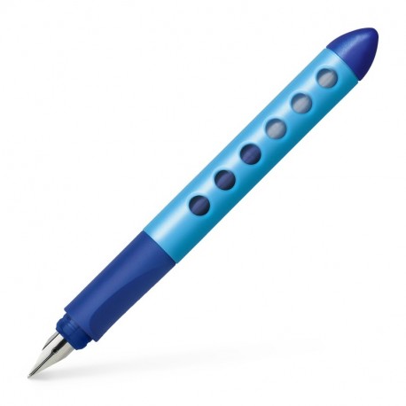 Faber-Castell 149849 Scribolino - Pluma estilográfica para zurdos, pluma: L , color azul