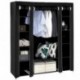 SONGMICS Armario de Tela Plegable Ropa Organizador Closet portátil Guardarropa 175 x 150 x 45 cm Negro LSF03H