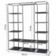 SONGMICS Armario de Tela Plegable Ropa Organizador Closet portátil Guardarropa 175 x 150 x 45 cm Negro LSF03H