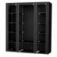 SONGMICS Armario de Tela Plegable Ropa Organizador Closet portátil Guardarropa 175 x 150 x 45 cm Negro LSF03H