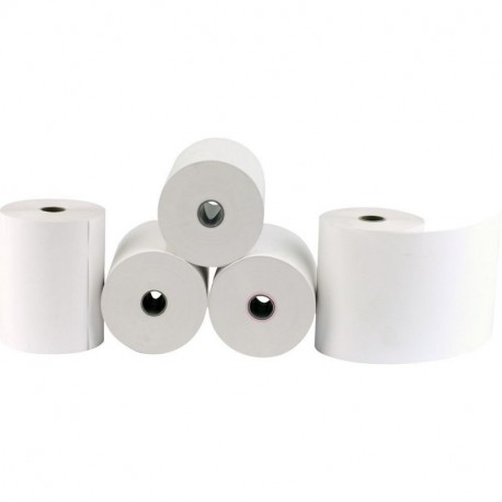Exacompta 5765120V - Rollos de papel para caja registradora 57 x 65 x 12 mm, 40 m, 5 unidades , color blanco