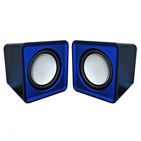 Omega OG01B - Altavoces 2.0, 6 W, con MiniJack y USB, color azul [España]