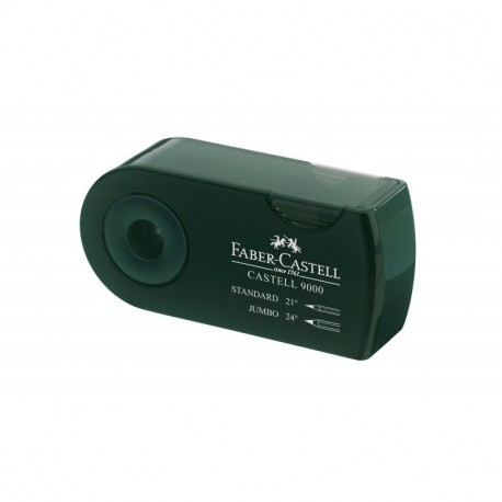 Faber-Castell 582800 – Sacapuntas doble 9000, color verde