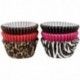 Wilton - Set de 150 moldes de papel para cupcakes, estampado de leopardo y cebra