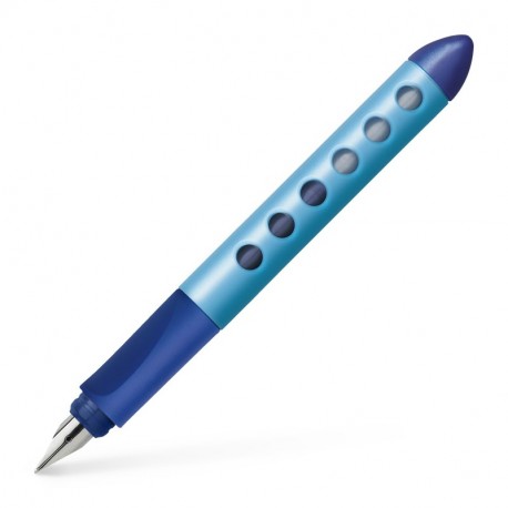 Faber-Castell 149847 Scribolino - Pluma estilográfica infantil para diestros, punta tamaño A , color azul