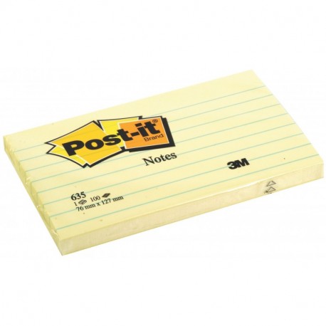 Post-it Notes 635 - Notas adhesivas, 127 x 76 mm, color amarillo