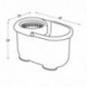 TATAY Twister Cubo de Fregar con Sistema de Escurrido Automático 360º, Capacidad para 12 l, Plástico Polipropileno, Gris y Ne