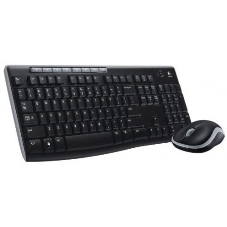 Logitech MK270 - Pack de teclado y ratón 2.4 GHz, inalámbrico, Windows, QWERTY Español , negro