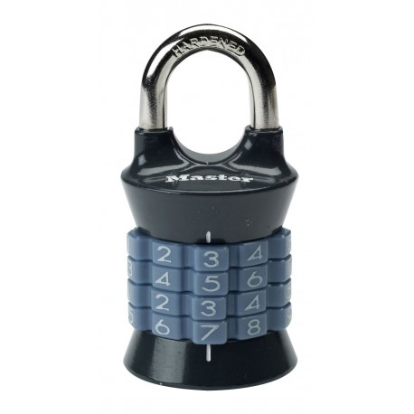 Masterlock 1535EURDGRY Candado para Vestuario con Combinación Programable, Gris, 37 mm