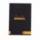 Rhodia No11 - Libreta grapada con líneas, color negro