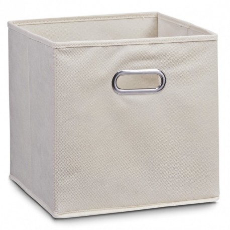 Zeller 14131 - Caja de almacenaje de tela, plegable, 28 x 28 x 28 cm, color beige