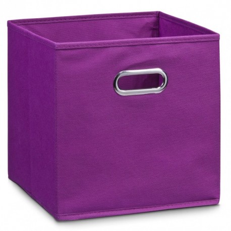 Zeller 14135 - Caja de almacenaje de tela, plegable, 28 x 28 x 28 cm, color morado