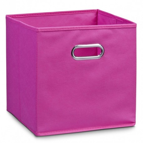 Zeller 14136 - Caja de almacenaje de tela, plegable, 28 x 28 x 28 cm, color rosa