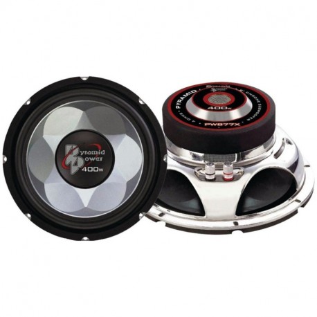 ESTUPENDO SUBWOOFER SUB PW877X PYRAMID 8" 20,00 CM 200 MM DE 200 RM Y 400 VATIOS MAX INDIVIDUAL BOBINA DE 4 OHM AVEC DES SUSP