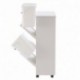 Arredamenti Italia Mueble para reciclaje de basura MADERA 2, madera - 2 contenedores extraíbles - Color: Blanco Ar-It il cuor