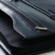 Cescahide - Carpeta portadocumentos cremallera, anillas, cuero de napa, múltiples bolsillos, tamaño A4 , color negro
