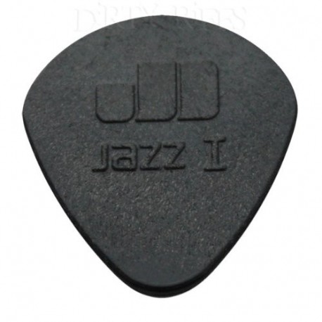 12 x Dunlop Jazz I nailon negro Stiffo Púas para guitarra presentadas / - púas de punta redonda para pizarra 1,10 mm En estuc