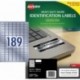 Avery España L6008-20 - Pack de 20 folios de etiquetas de poliéster, 25.4 x 10 mm, color plateado