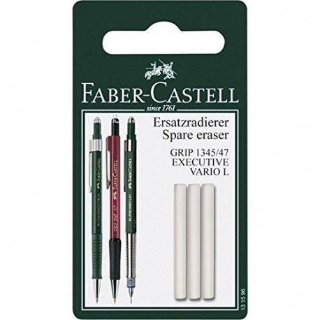 Faber-Castell 131596 - Goma de borrar recargable para Grip 1345/1347/Executive/Vario L, color blanco