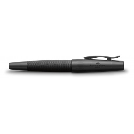 Faber-Castell 148620 - Pluma estilográfica E-motion, con cuerpo en aluminio negro, trazo M