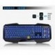 Aula azul LED retroiluminado Iluminado Multimedia Gaming Teclado y Ratón Kit