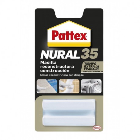 Pattex Nural 35, masilla reconstructora de metales, color blanco, 50gr