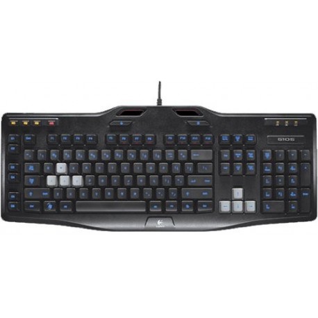 Logitech G105 - Teclado Gaming para ordenador 20 MB, 1.2 Kg, PC y Mac, QWERTY , negro