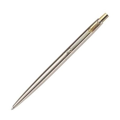 Parker Classic Stainless Steel Ballpoint / Ball Pen Chrome / Gold Clip GT by Parker