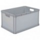 OKT - Cajón contenedor apilable plástico, 64 l, 3 unidades , color gris