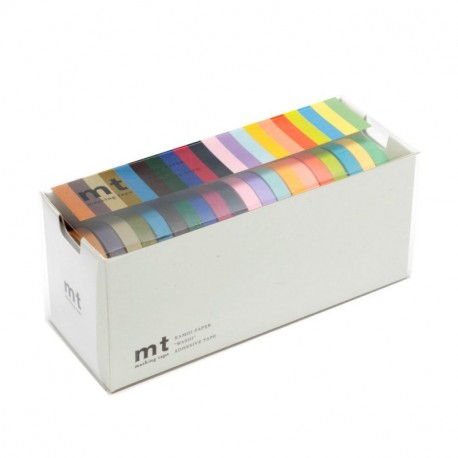 Juego de 20 cintas adhesivas japonesas MT, colores brillantes y variados