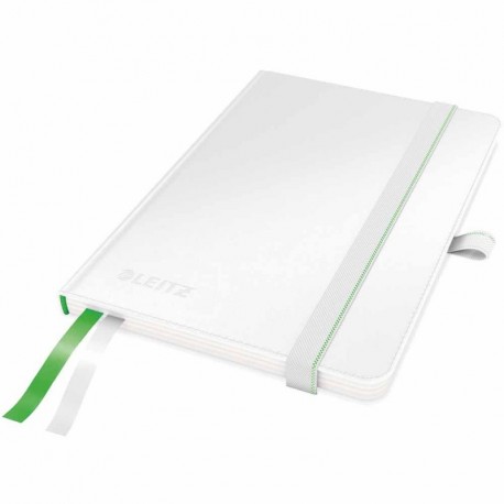 Leitz Cuaderno tamaño A6, 80 páginas, Con Rayas, Con tapas rígidas, Complete, Blanco, 44800001